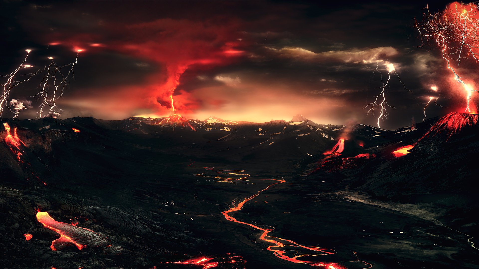  Volcanic  Landscape HD Wallpaper Background Image 