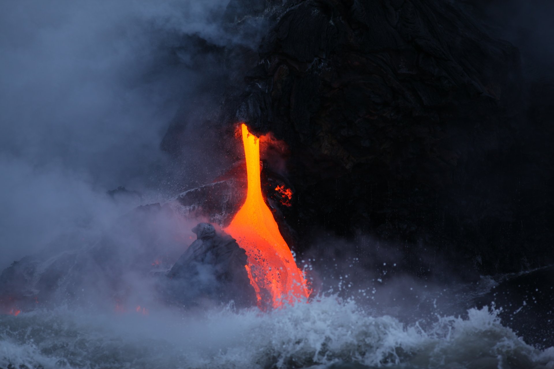 Download Smoke Water Lava Nature Volcano K Ultra Hd Wallpaper