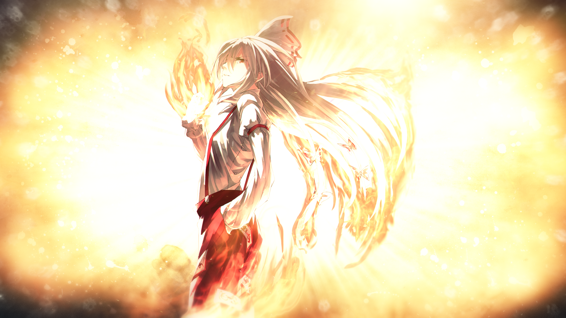 Download Fujiwara No Mokou Anime Touhou HD Wallpaper by JustRukia