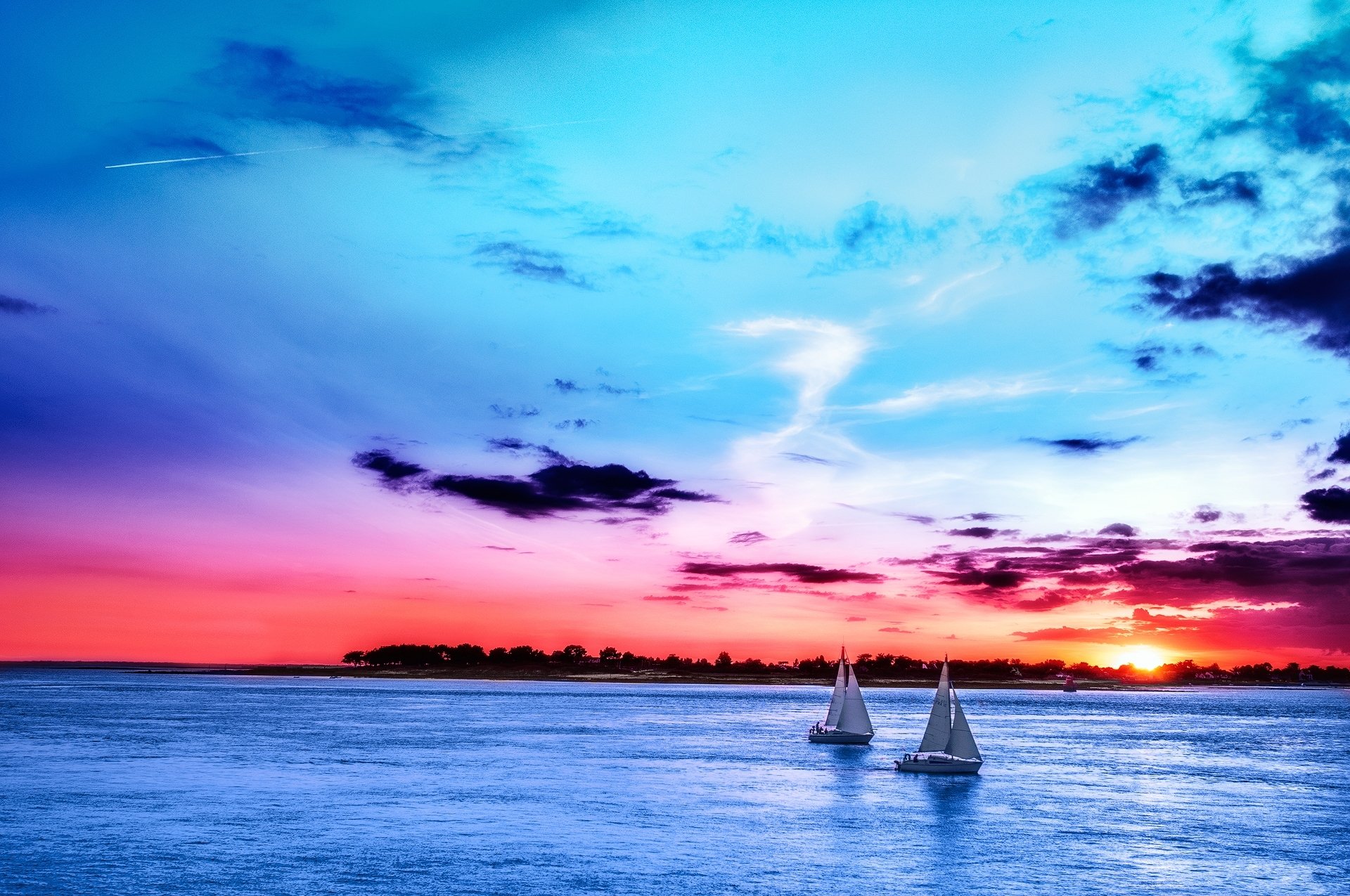 Sailing in the Sunset Fond d’écran HD | Image | 1920x1275