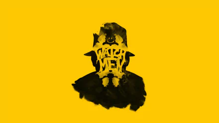 minimalist Rorschach yellow Comic Watchmen Comics Minimalist HD Desktop Wallpaper | Background Image