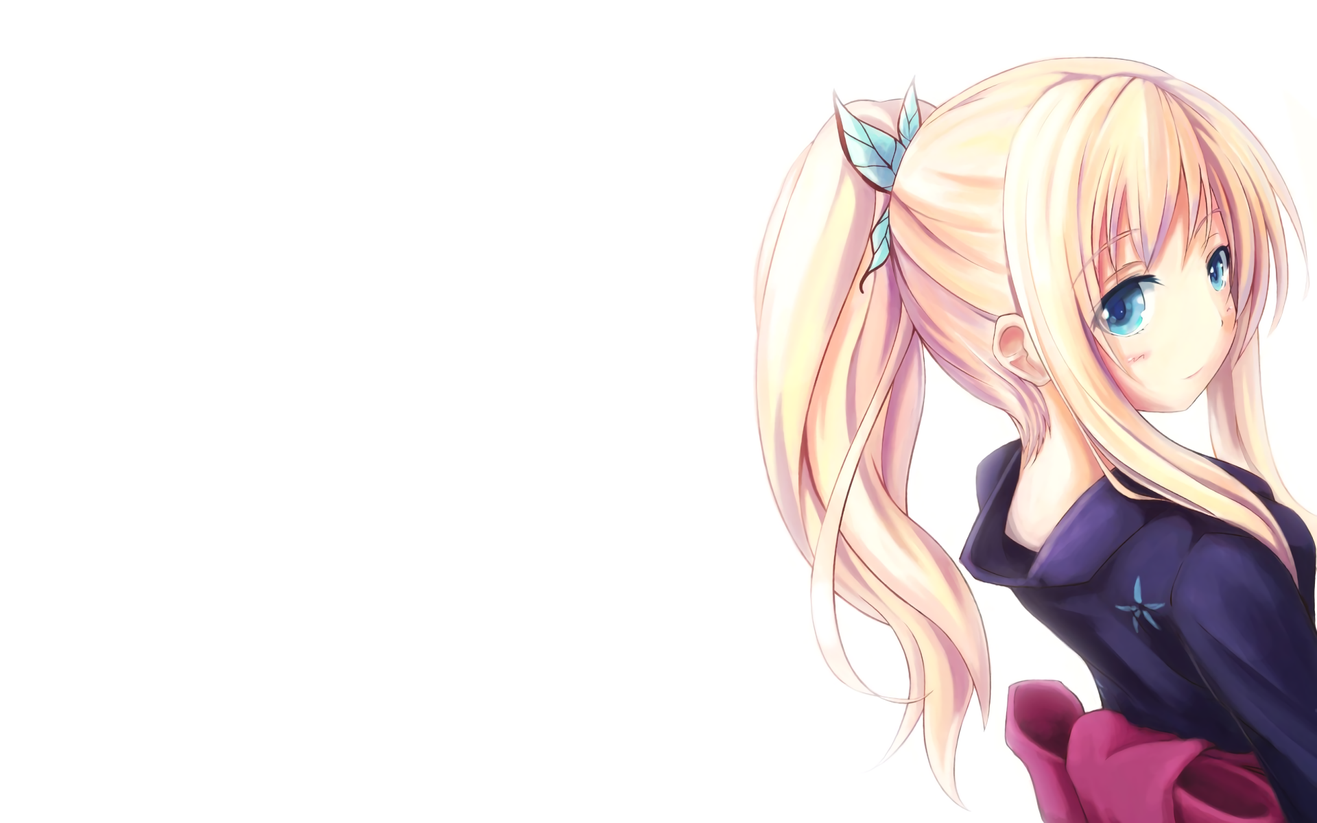 Blonde Sena Kashiwazaki from the anime Boku Wa Tomodachi Ga Sukunai gazes thoughtfully, featured as an HD desktop wallpaper and background.