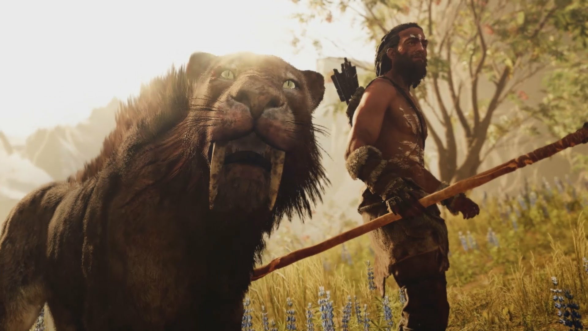 Epic Saber-Toothed Tiger HD Wallpaper from Far Cry Primal