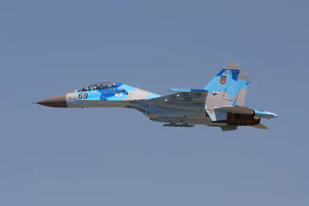Ukrainian Air Force warplane aircraft jet fighter military Sukhoi Su-27 HD Desktop Wallpaper | Background Image