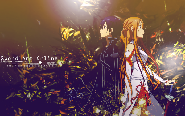 Anime Sword Art Online Kazuto Kirigaya Asuna Yuuki HD Wallpaper | Background Image