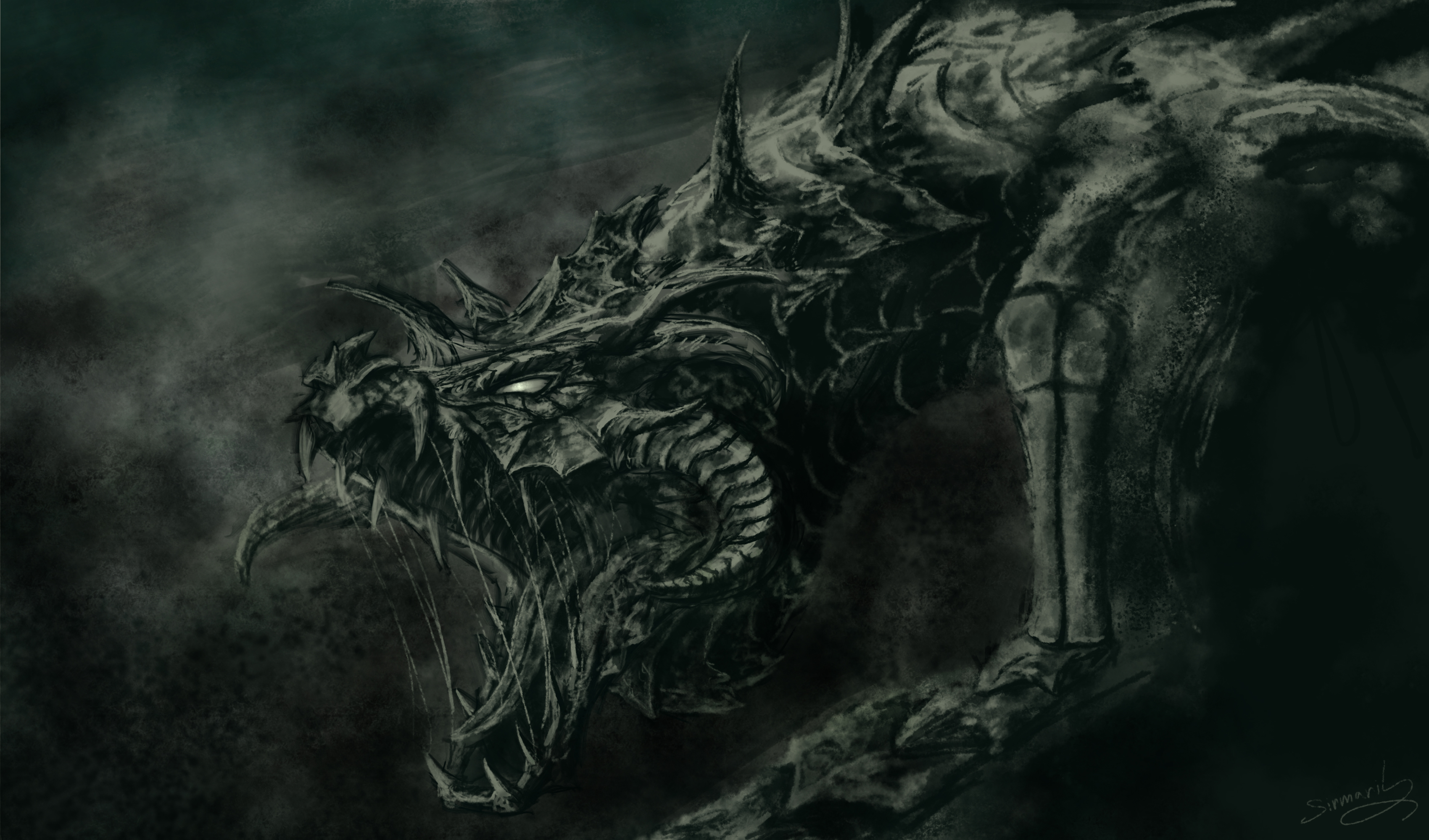 Fantasy Dragon HD Wallpaper by Sirmaril