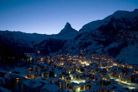  Zermatt, Switzerland Village and Matterhorn