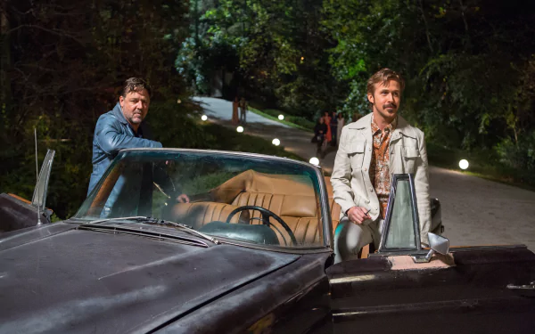 Russell Crowe Ryan Gosling movie The Nice Guys HD Desktop Wallpaper | Background Image