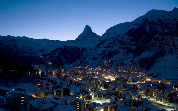  Zermatt, Switzerland Village and Matterhorn