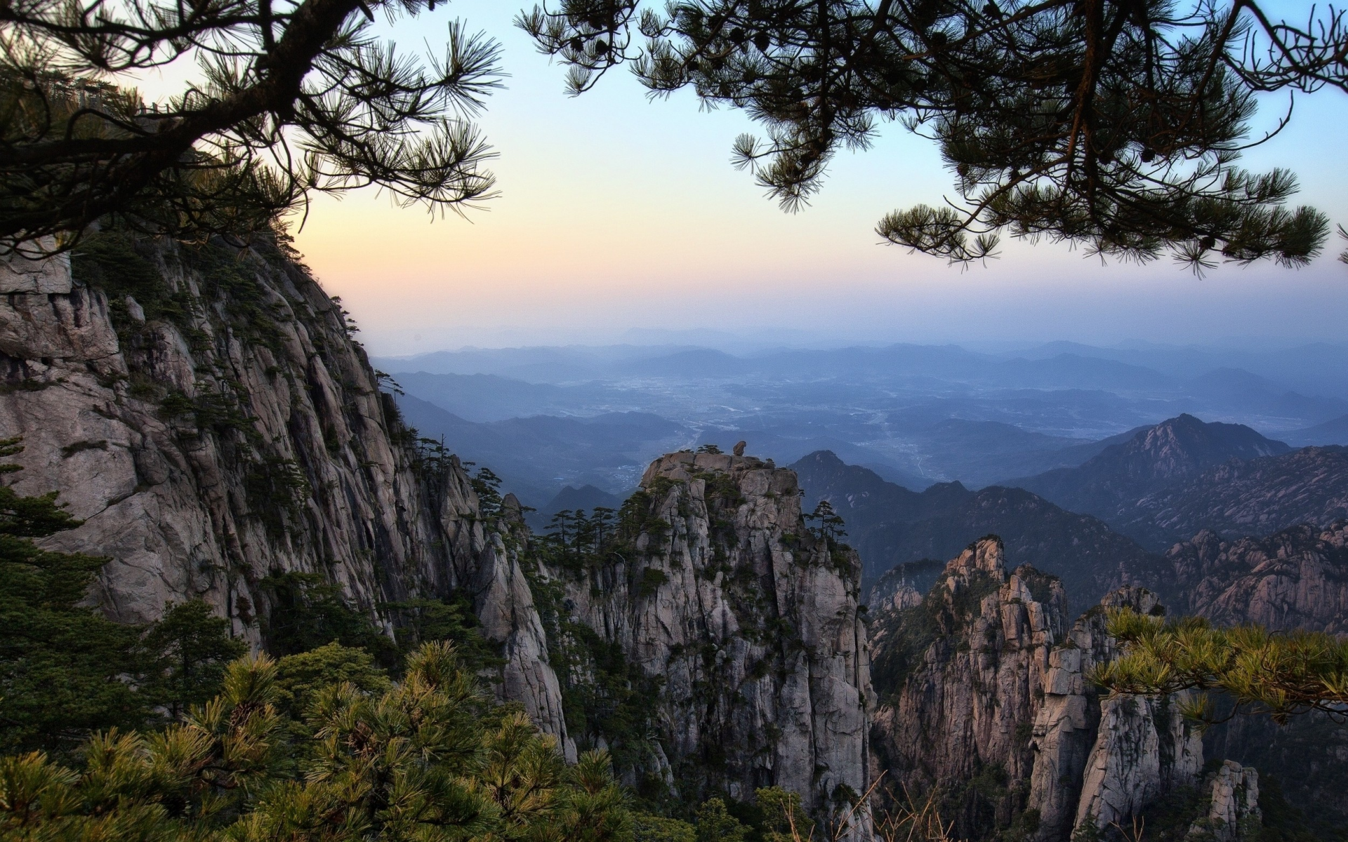 Download Horizon Tree Landscape Nature Mountain HD Wallpaper