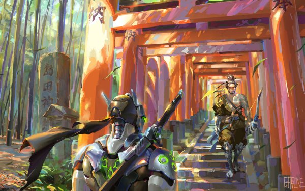 Video Game Overwatch Hanzo Genji HD Wallpaper | Background Image