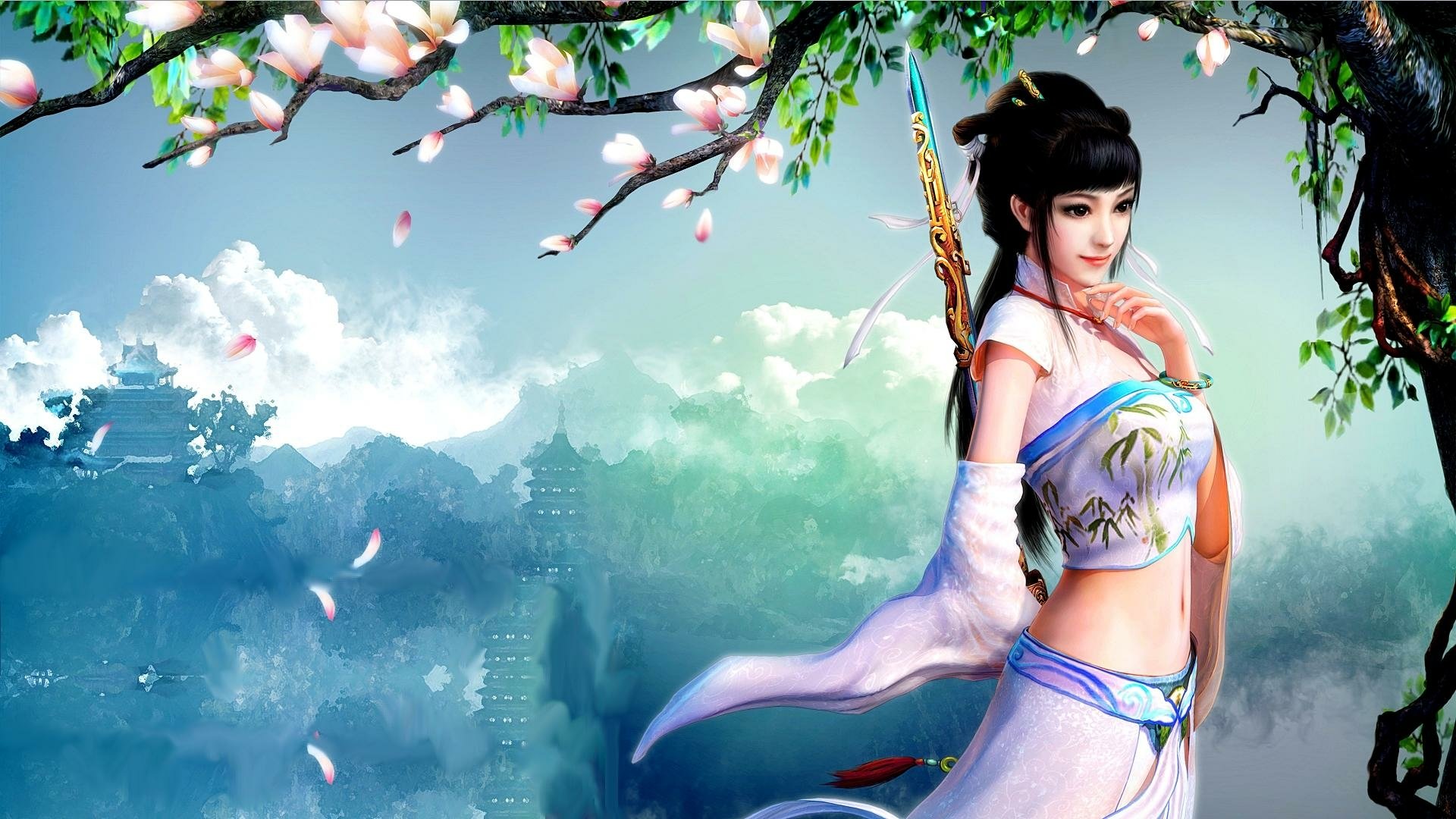 Blossom Blade: Spring Warrior among Magnolia Dreams - Fantasy HD ...