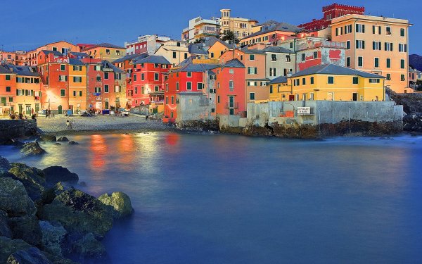 Man Made Portofino Towns Italy House Town Colorful Colors Coast Rock HD Wallpaper | Background Image