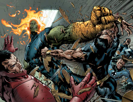 Tony Stark Namor the Sub-Mariner Iron Man Super-Skrull Illuminati (Comics) Skrull (Marvel Comics) Avengers Comic secret invasion HD Desktop Wallpaper | Background Image