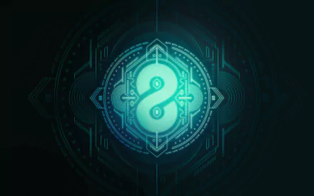 A vibrant HD wallpaper featuring glowing graphic design elements, inspired by music artists Thomas Newson and Hardwell, creating an immersive visual experience.