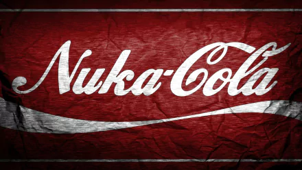 HD wallpaper featuring the iconic Nuka-Cola logo from Fallout 4, capturing the essence of the popular video game series in a vibrant and retro design.