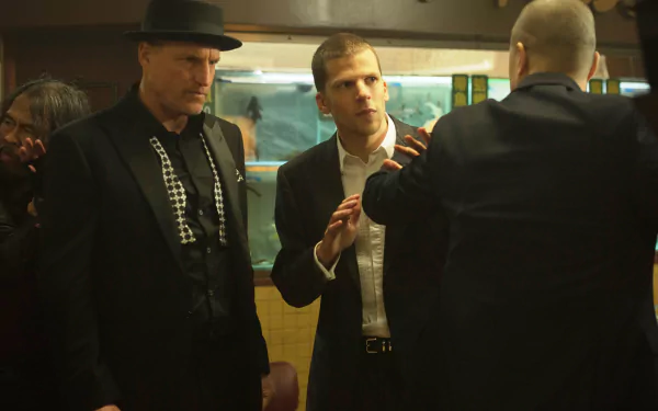 J. Daniel Atlas Jesse Eisenberg Merritt McKinney Woody Harrelson movie Now You See Me 2 HD Desktop Wallpaper | Background Image