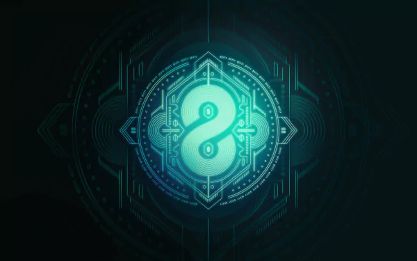 A vibrant HD wallpaper featuring glowing graphic design elements, inspired by music artists Thomas Newson and Hardwell, creating an immersive visual experience.