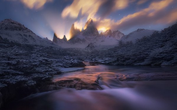 Earth Andes Mountains Andes Mountain Patagonia Nature Peak Stream Winter HD Wallpaper | Background Image