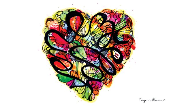 Artistic Love Heart Colorful HD Wallpaper | Background Image