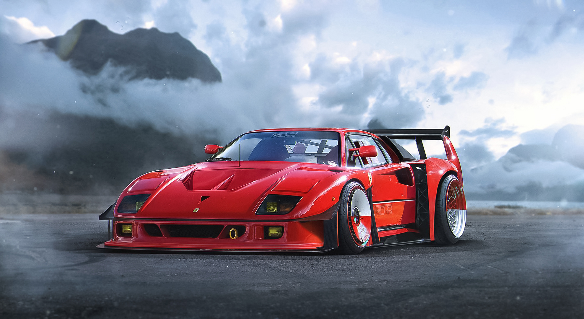 Wallpaper 4k Ferrari F40 Retro Road 4k Wallpaper