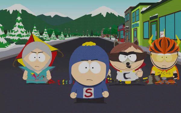 Super Craig (South Park) The Coon (South Park) Eric Cartman Craig Tucker Kyle Broflovski video game South Park: The Fractured But Whole HD Desktop Wallpaper | Background Image