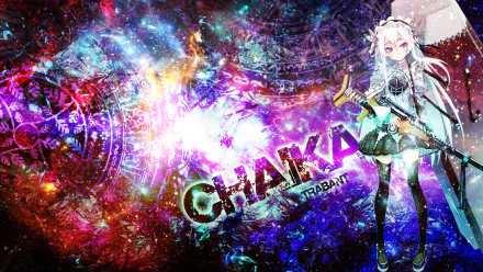 An HD desktop wallpaper featuring Chaika Trabant from Chaika - The Coffin Princess, showcasing vibrant colors and dynamic elements in an anime style.