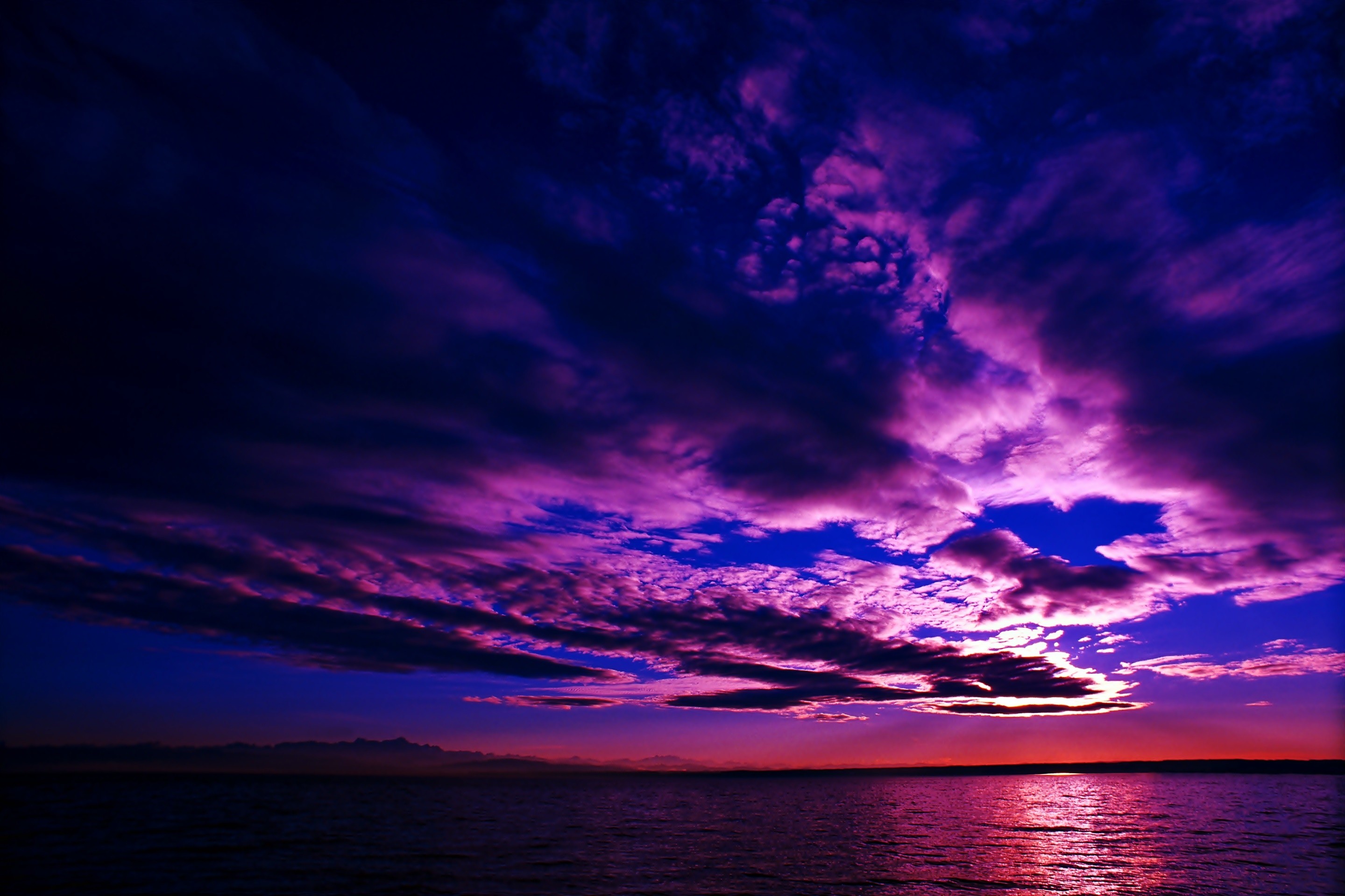 purple clouds background
