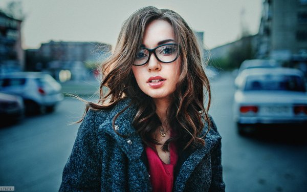 Women Model Brunette Glasses HD Wallpaper | Background Image