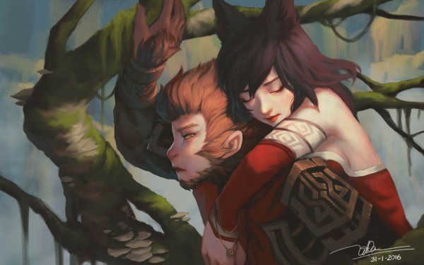 Video Game League Of Legends Ahri Wukong HD Wallpaper | Background Image