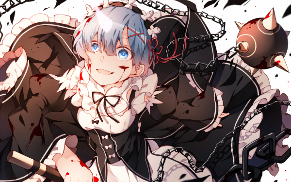 Anime Re:ZERO -Starting Life in Another World- Rem Short Hair Blue Eyes Blue Hair HD Wallpaper | Background Image