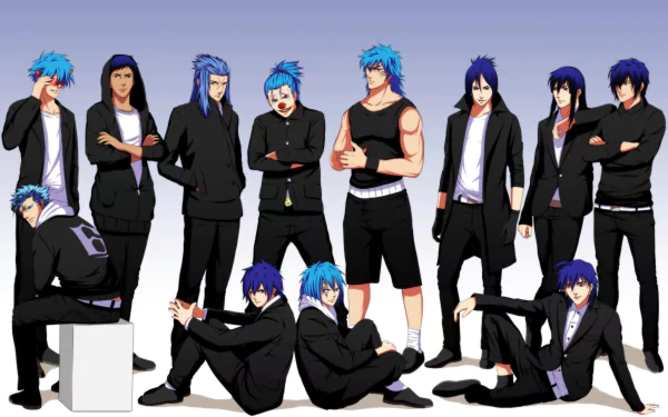 Sinbad (Magi) Mukuro Rokudo Toriko (Toriko) Buggy (One Piece) Sieghart (Rave) Jellal Fernandes Saix (Kingdom hearts) Daiki Aomine Kamina (Tengen Toppa Gurren Lagann) Grimmjow Jaegerjaquez Anime crossover HD Desktop Wallpaper | Background Image