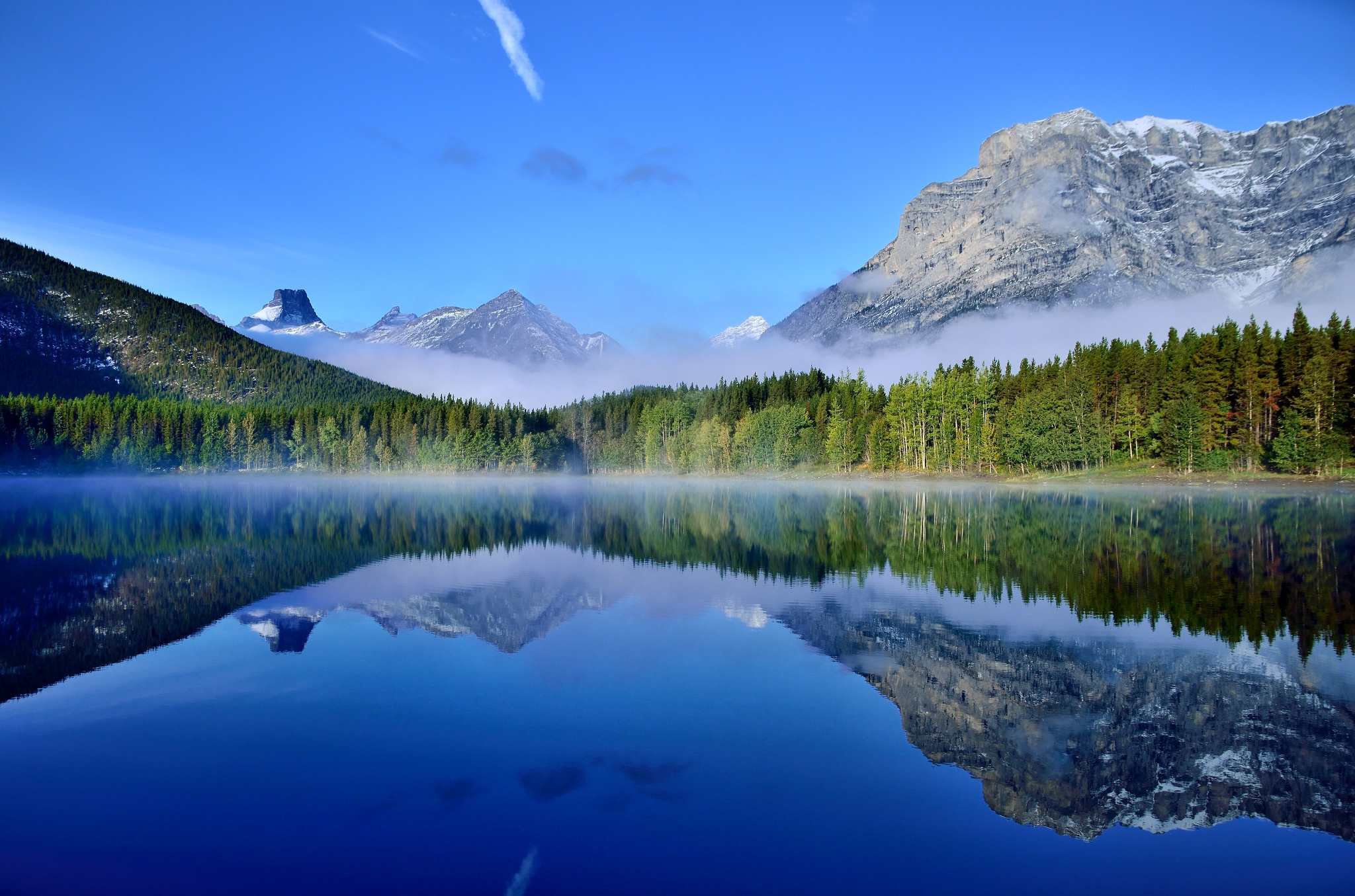 Download Mountain Forest Nature Lake Reflection HD Wallpaper
