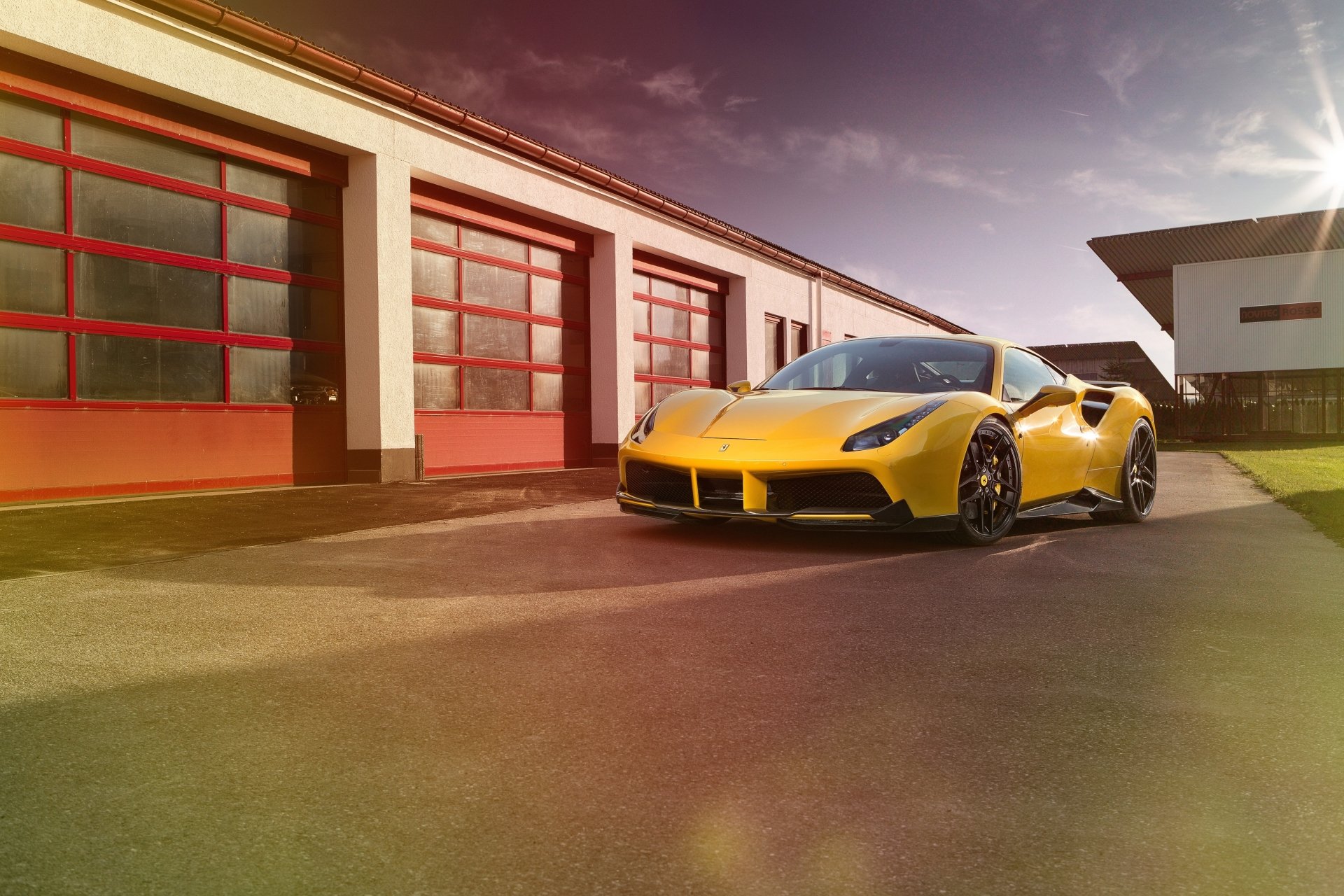 Download Car Yellow Car Supercar Ferrari Ferrari 488 GTB Vehicle Ferrari 488 4k Ultra HD Wallpaper