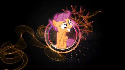  MLP - Scootaloo Duo Neon Wallpaper