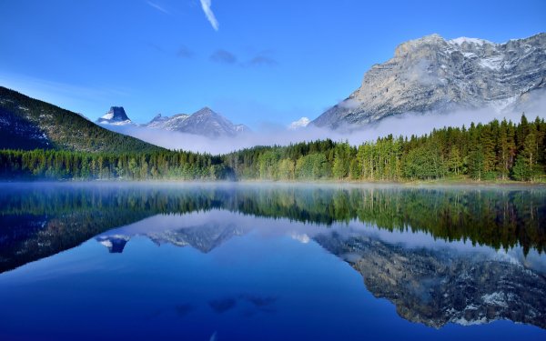 Earth Reflection Lake Nature Forest Mountain HD Wallpaper | Background Image