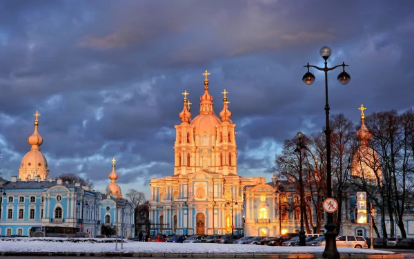 Smolny Cathedral in St. Petersburg, Russia