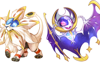 Solgaleo and Lunala by VeeVeeTheRperNArtist