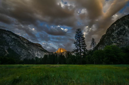  Cloudy Sky over Mountain Forest by Ingo Scholtes