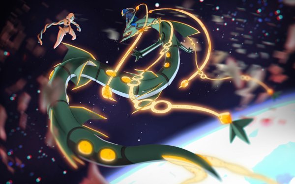 Video Game Pokémon: Omega Ruby and Alpha Sapphire Pokémon Deoxys Rayquaza Mega Rayquaza Pokémon Omega Ruby and Alpha Sapphire HD Wallpaper | Background Image