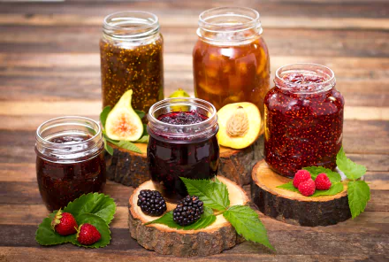 fruit jar berry food jam HD Desktop Wallpaper | Background Image