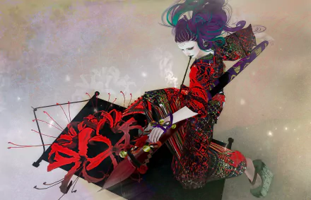 oriental kimono woman artistic HD Desktop Wallpaper | Background Image