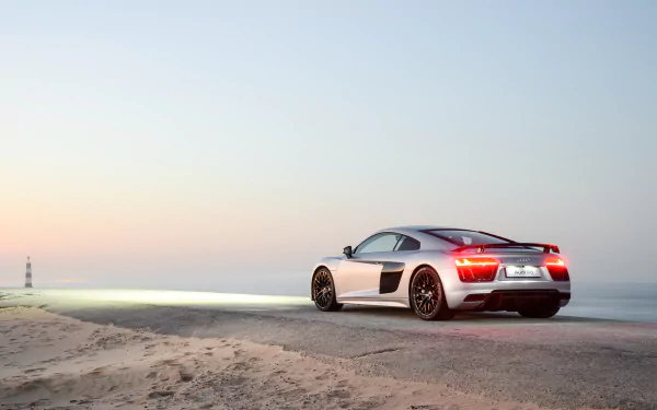 car silver car supercar Audi vehicle Audi R8 HD Desktop Wallpaper | Background Image