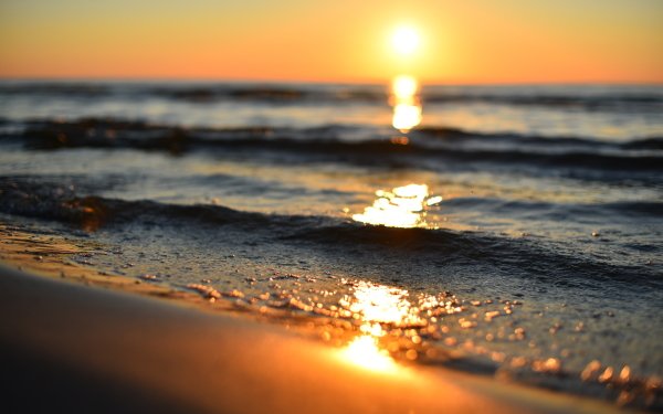 Earth Ocean Horizon Nature Sunrise Close-Up HD Wallpaper | Background Image