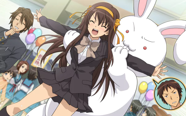 Suzumiya Haruhi no Yuuutsu Itsuki Koizumi Kyon (Haruhi) Haruhi Suzumiya Anime The Melancholy of Haruhi Suzumiya HD Desktop Wallpaper | Background Image