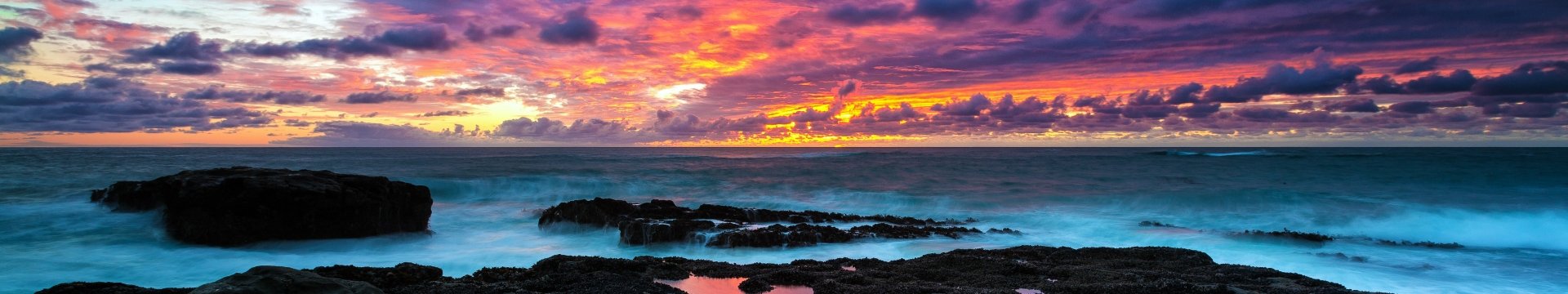 Download Horizon Colorful Colors Sea Sunset Nature Ocean HD Wallpaper