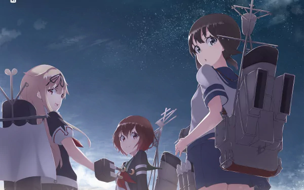Mutsuki (Kancolle) Yuudachi (Kancolle) Fubuki (Kancolle) Anime Kantai Collection HD Desktop Wallpaper | Background Image