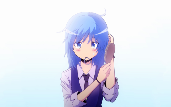 Anime Assassination Classroom Nagisa Shiota Blush Blue Eyes Blue Hair HD Wallpaper | Background Image