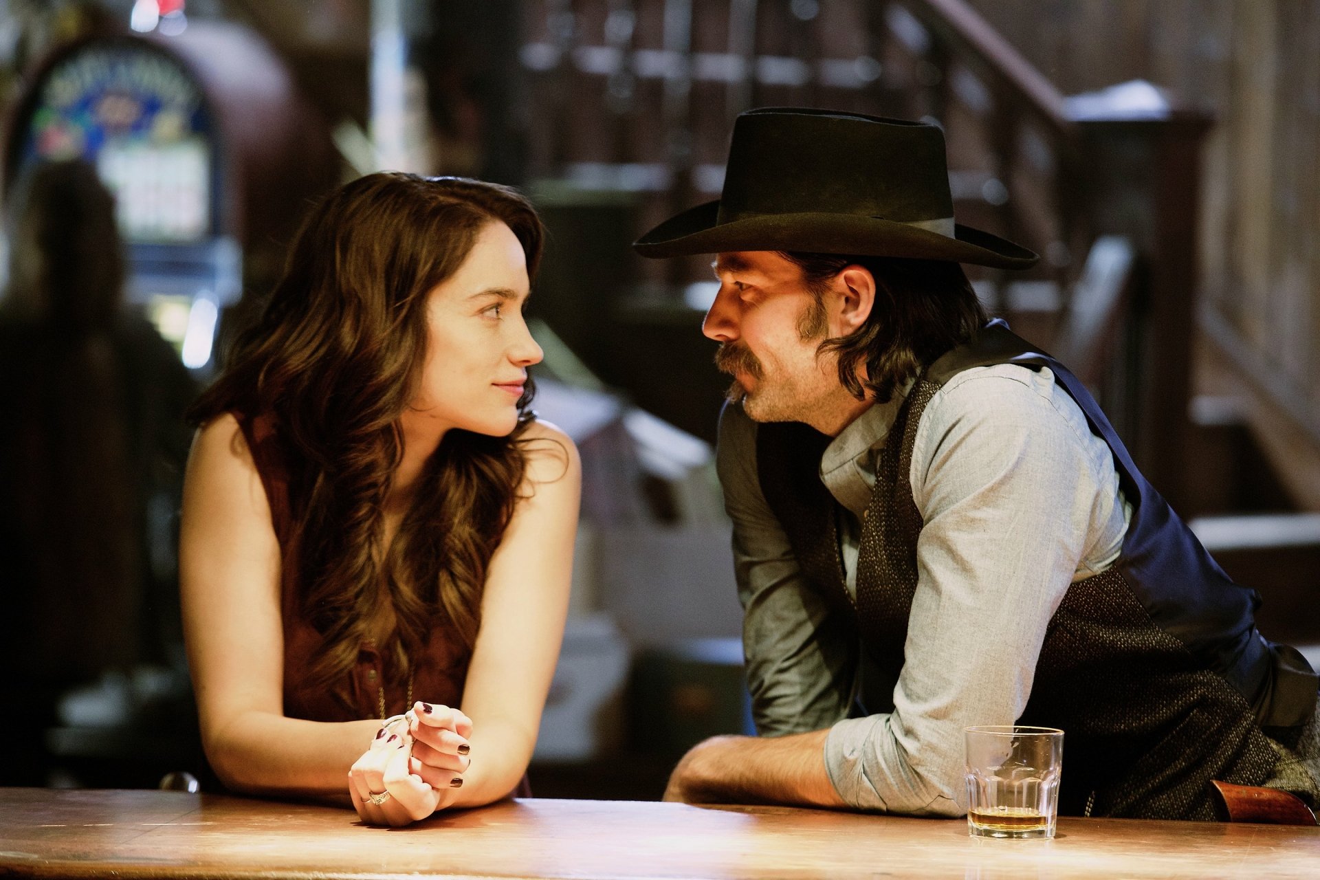Download Doc Holliday (Wynonna Earp) Tim Rozon Melanie Scrofano TV Show Wynonna Earp HD Wallpaper