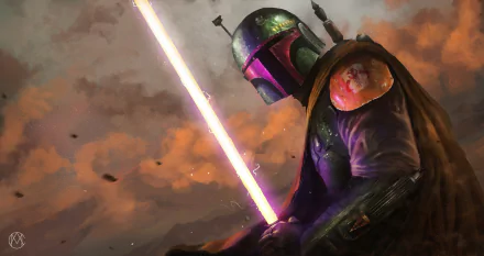 bounty hunter lightsaber Boba Fett warrior Sci Fi Star Wars HD Desktop Wallpaper | Background Image